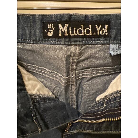 Vintage Y2K Mudd Flare Wide Leg Bell Bottom Jeans Women's Size 3 Denim 90s - Picture 7 of 8